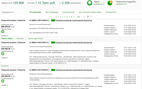 заработок на торгах по банкротству в Сбербанк-АСТ